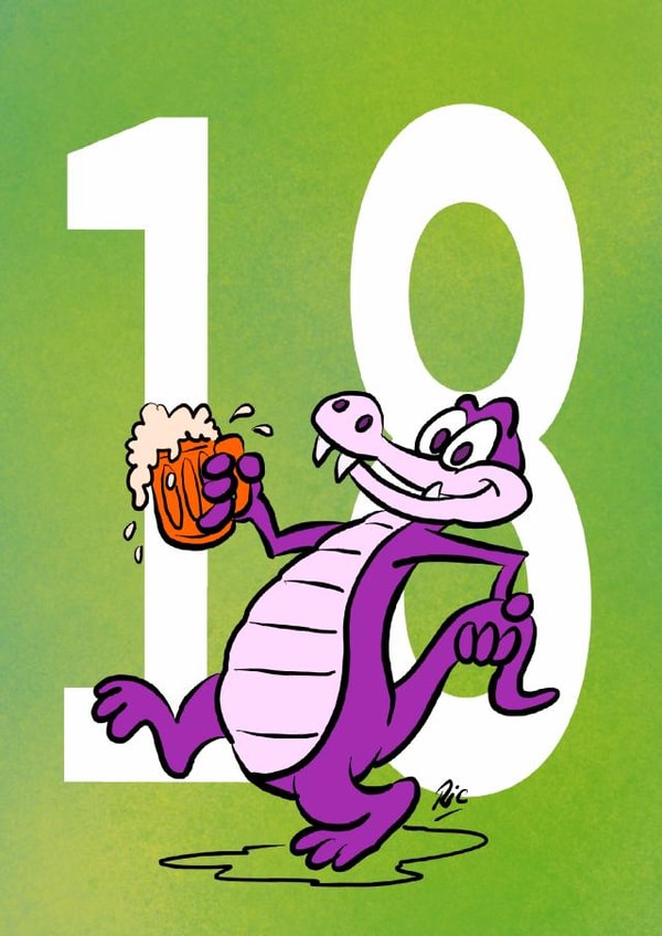 18 18th Birthday Card 21410 created by PuttyCAD