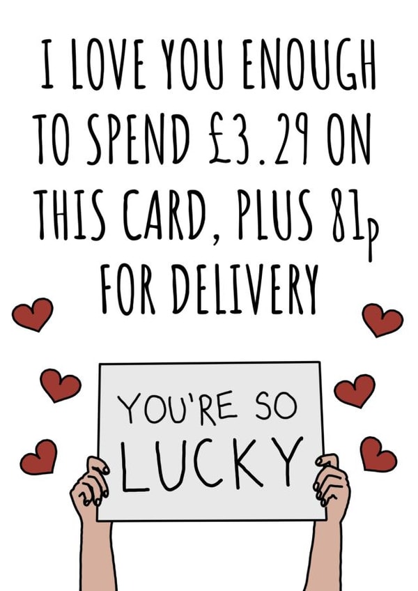 love enough Valentines Day Card 46683 created by Cowpat Designs