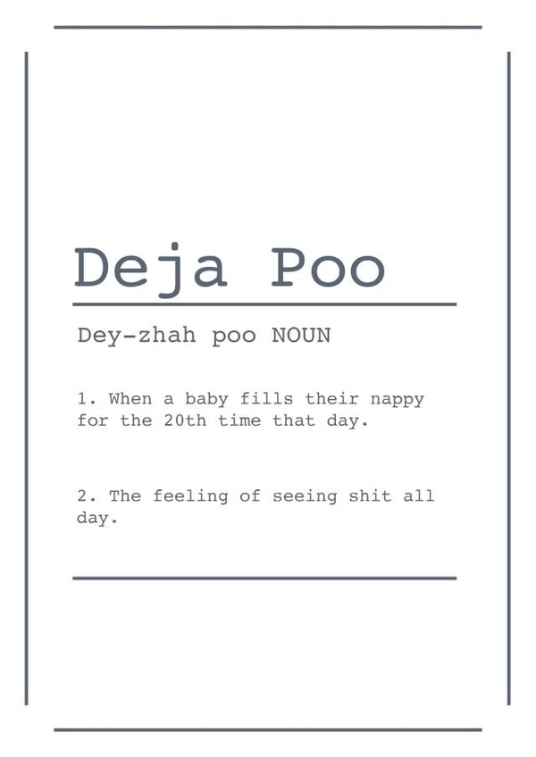 deja vu poo New Baby Card 19256 created by ifandwhenprints