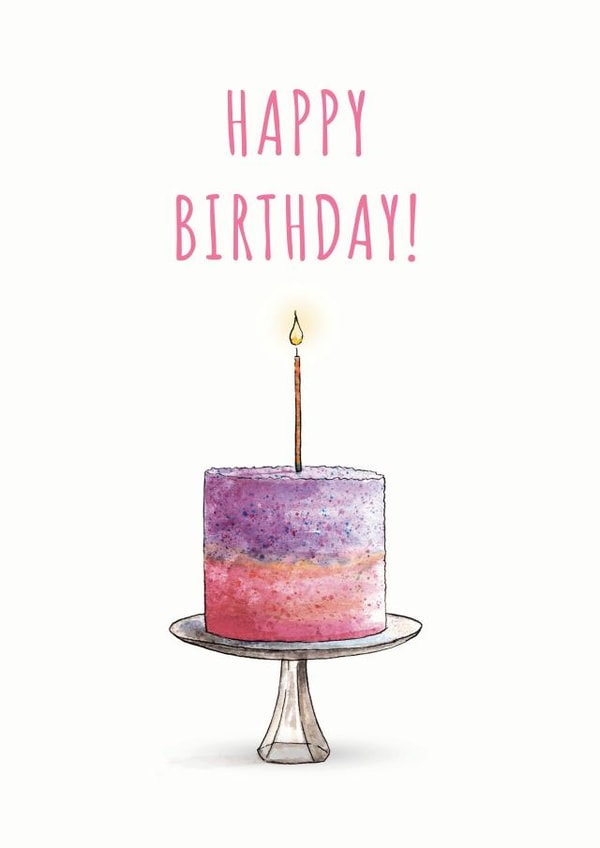 cake candle Birthday Card 23375 created by Catherine Flynn