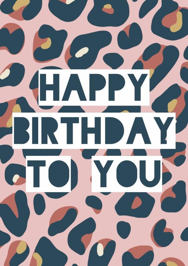 Cheetah Animal print Birthday Card 20224 created by Good Goose Designs