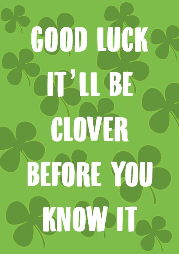 four-leaf clover clover Exams Card 17072 created by SnailMail