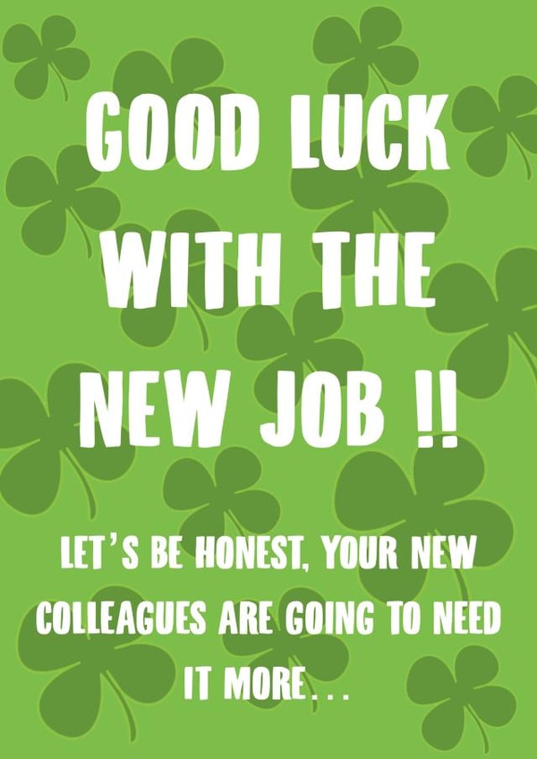 congrats congratulations New Job Card 17073 created by SnailMail