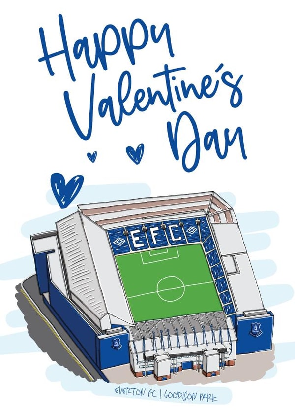everton football club EFC Valentines Day Card 46968 created by Moo & Snip
