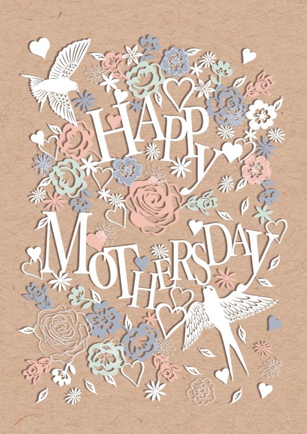 Flowers hearts Mothers Day Card 6458 created by michael cheung