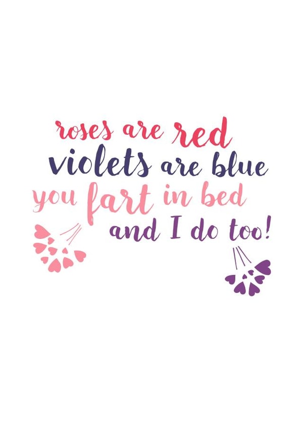 Farty Poem Anniversary & Valentine's Day Card created by Sassy Sarah