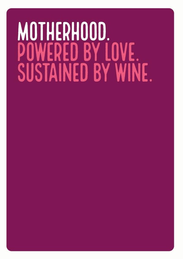 motherhood mother Mothers Day Card 12646 created by Electric Carp