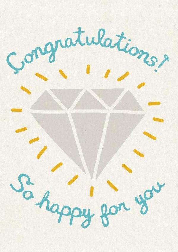 Sparkling diamond - engagement card created by Francesca Iannaccone