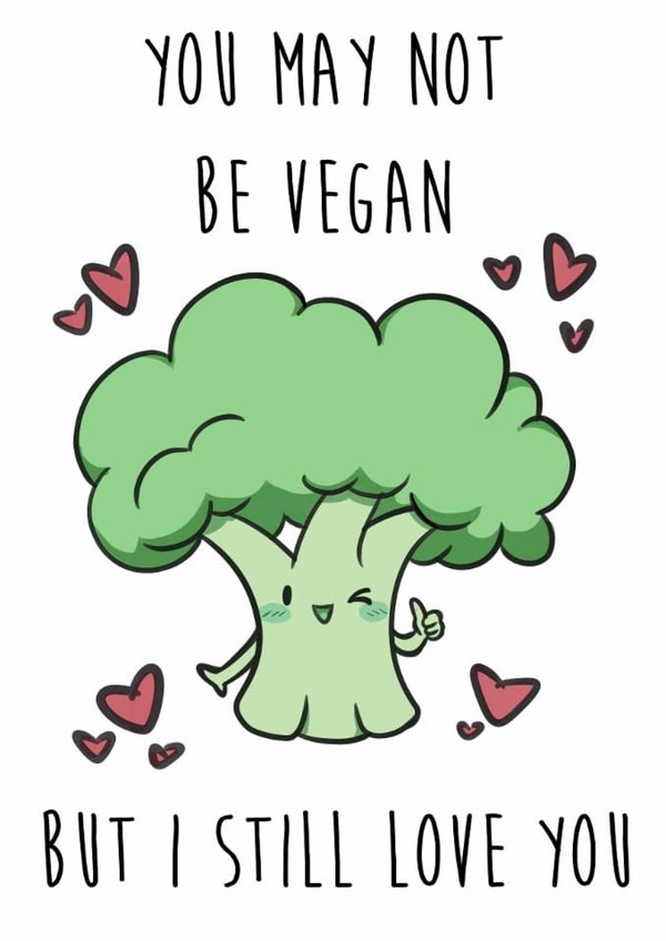 cute broccoli Valentines Day Card 21297 created by So Fresh