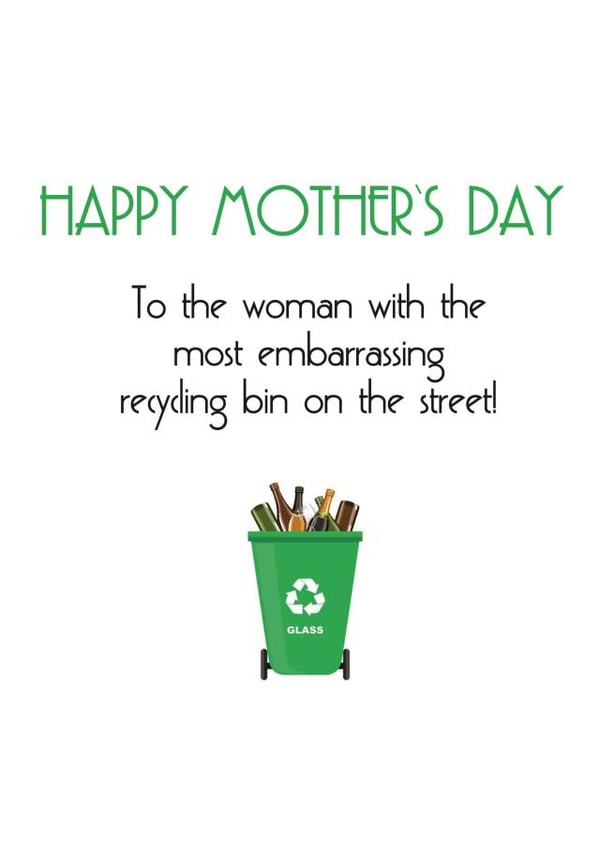 woman most embarrassing Mothers Day Card 34717 created by Banter King