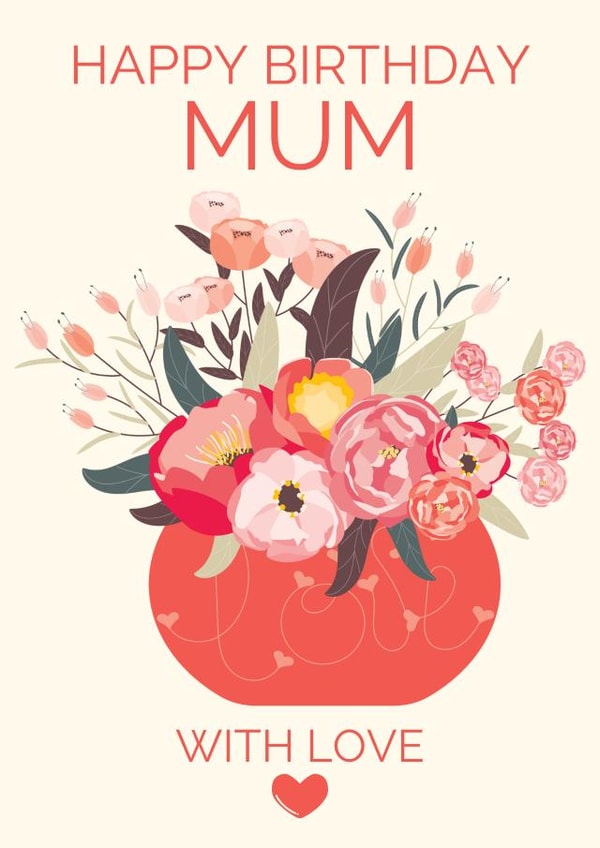 Pretty Floral Birthday Card For Mum created by Love Gifts