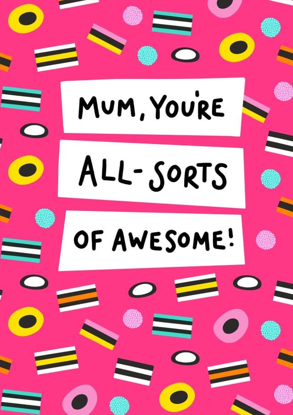 sweets all-sorts Mothers Day Card 21021 created by Salty Siren Studios 