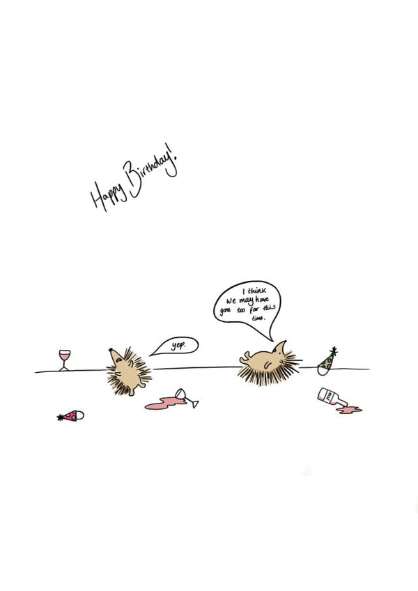 Alcohol illustration Birthday Card 21194 created by Katie Glover Graphics