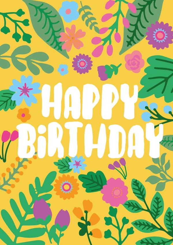 Pretty Birthday Card - Flowers - Colourful created by Xoxo Designs by Ruth
