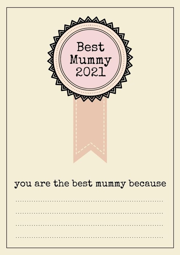 2021 best mummy Mothers Day Card 25580 created by Doodle Dot Design Co