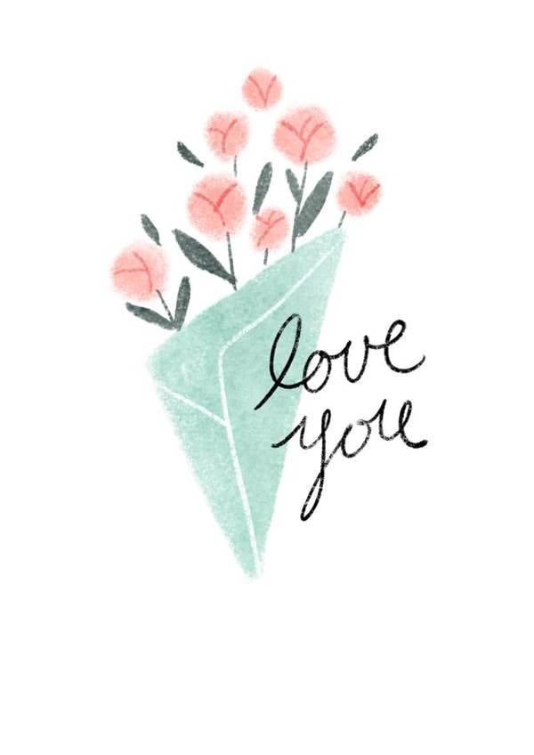 Bouquet of Flowers Love Card created by Anne Berry