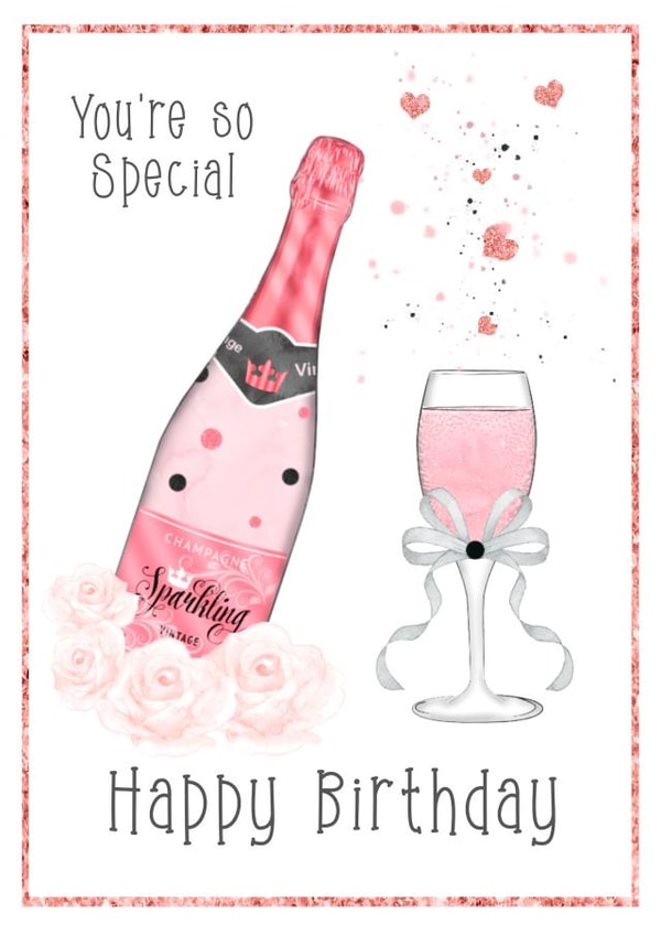 special hearts Birthday Card 21425 created by Unique Greeting Cards, Gifts & Stickers