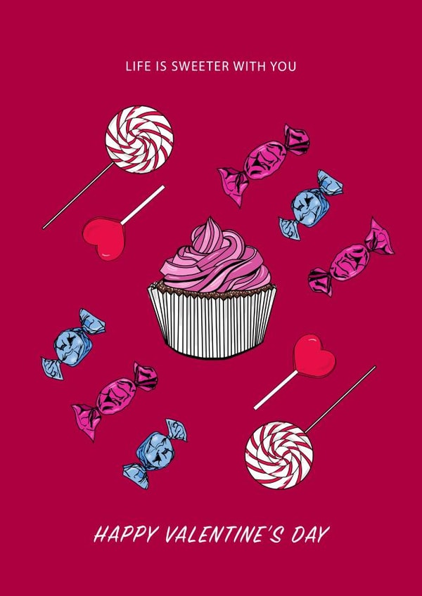 life sweeter Valentines Day Card 45579 created by Bex Create