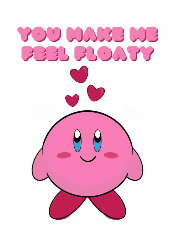 Cute Kirby Valentines Day Card 20500 created by Sorsha draws things