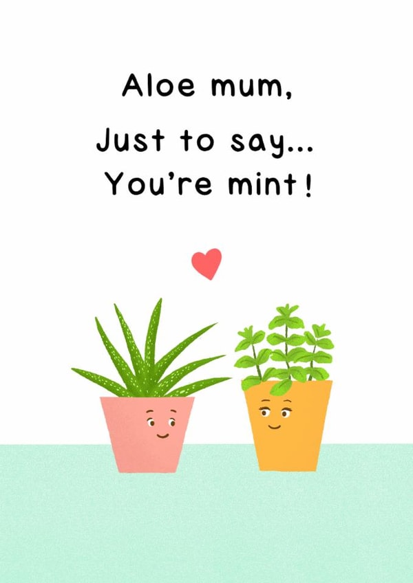 Aloe Mum Mothers Day Card 21022 created by Salty Siren Studios 