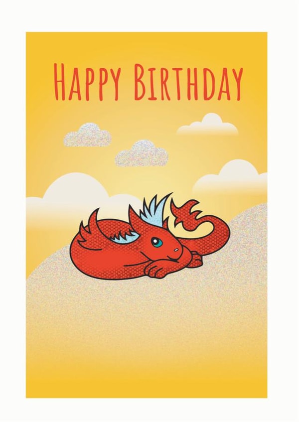 dragon cloud Birthday Card 15059 created by Karmuka