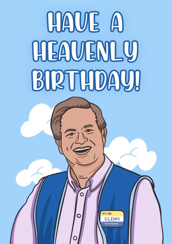 Glenn Superstore heavenly birthday card created by Ilan Asher