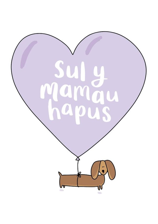 sul y mamau welsh Mothers Day Card 31928 created by Draenog Design