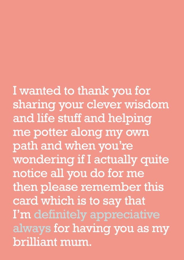 Mum heartfelt Mothers Day Card 47105 created by The Right Lines