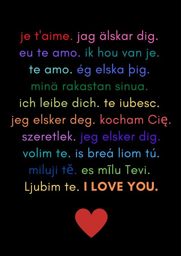 je t'aime jag alskar dig Card 36087 created by Pique Design