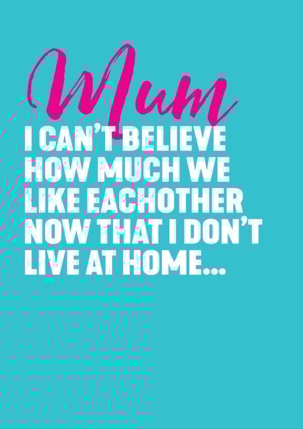 mum cant Mothers Day Card 8245 created by Filthy Sentiments