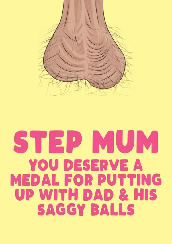step mum funny Mothers Day Card 30699 created by Filthy Sentiments