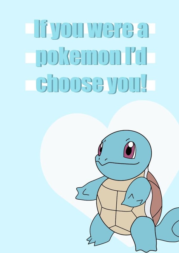 pokemon choose you Valentines Day Card 34425 created by MugShotPrints 