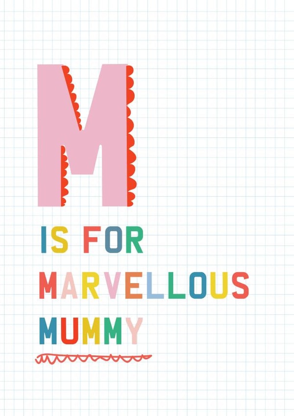 M is Mothers Day Card 35823 created by TillieMint