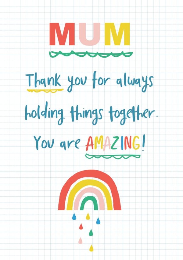 mum thank Mothers Day Card 12733 created by TillieMint