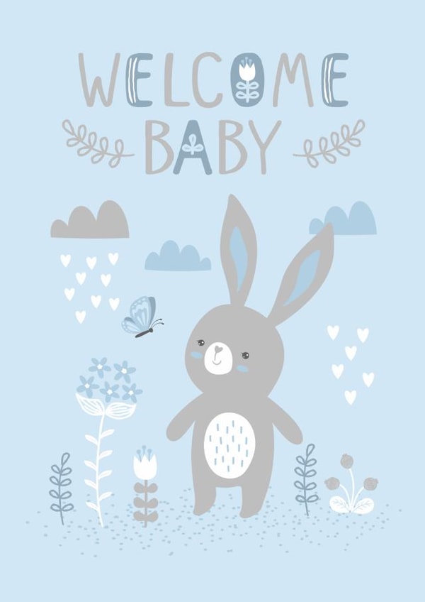 welcome baby baby boy New Baby Card 20187 created by Tanya Laporte Designs