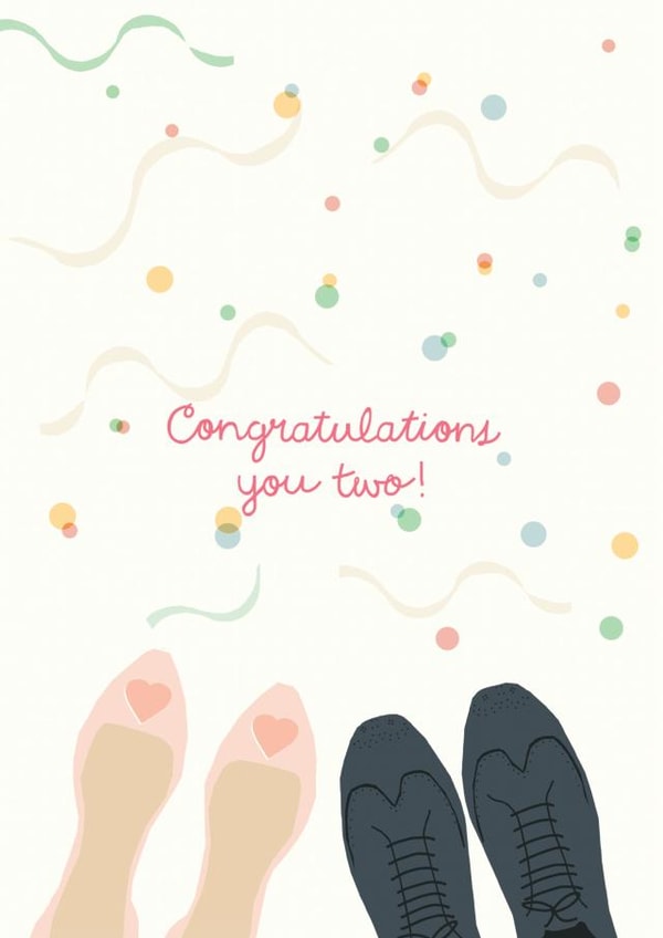 Confetti congratulations card - wedding created by Francesca Iannaccone