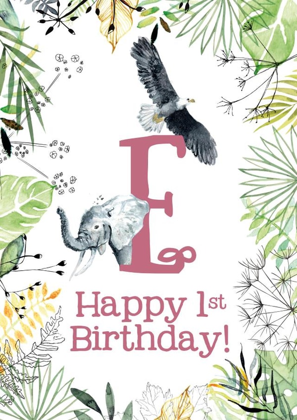 E first Birthday Card 21435 created by Kate Moby