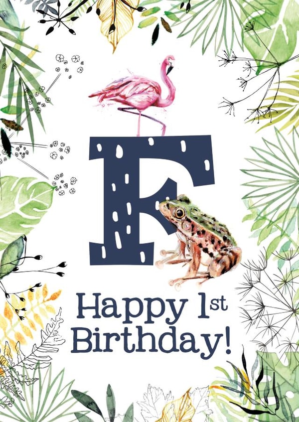 F frog Birthday Card 21436 created by Kate Moby