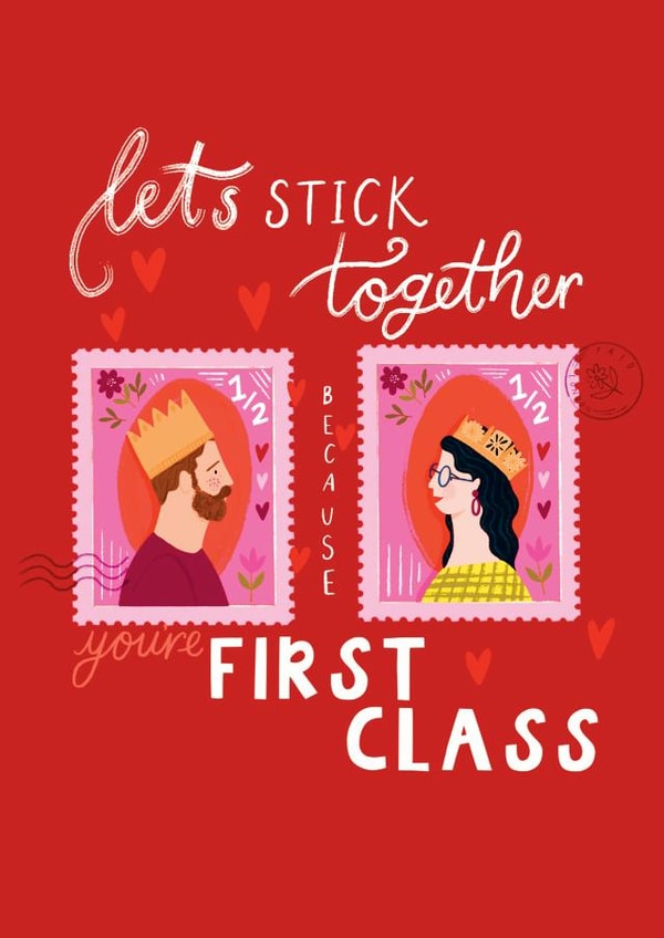 post stamp Anniversary Card 21351 created by Jessica Smith Illustration 