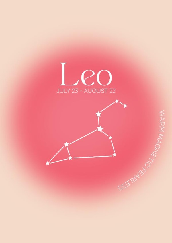 Leo Card created by Pink + Pip