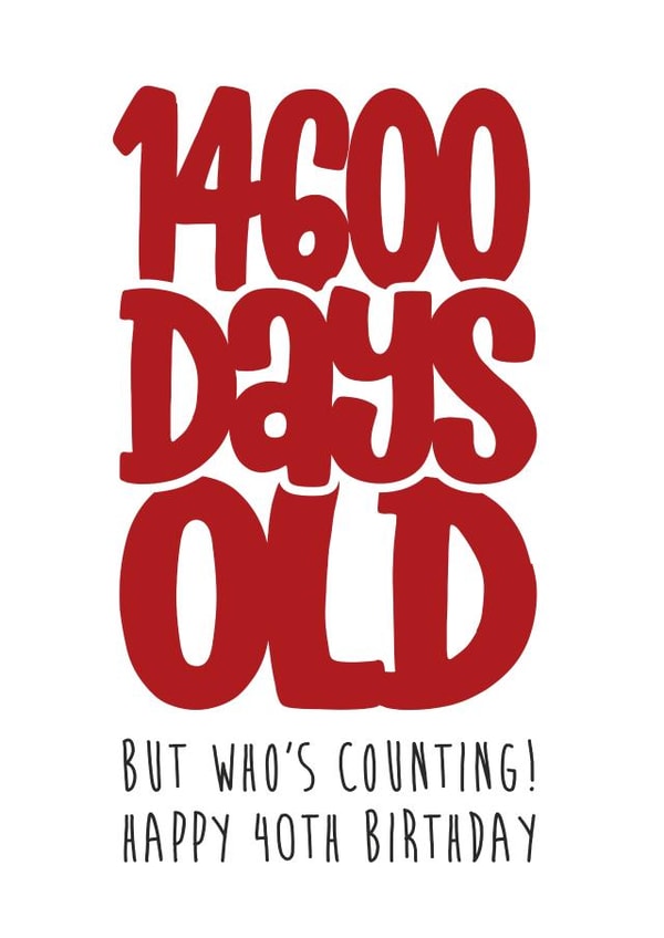 40 40th Birthday Card 16693 created by Waffle & Faff