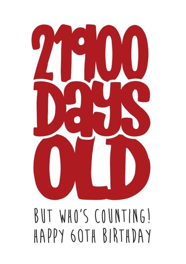 60 60th Birthday Card 16695 created by Waffle & Faff