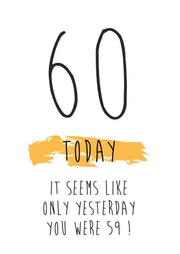 60 60th Birthday Card 16702 created by Waffle & Faff