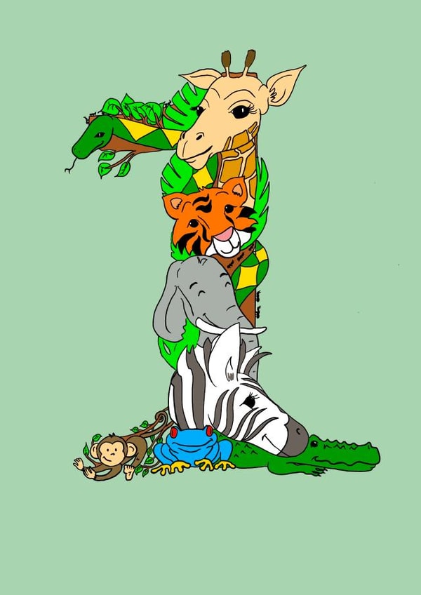 one first Birthday Card 21475 created by Jenny Wren Designs