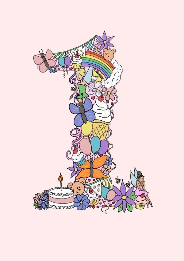 one 1st Birthday Card 21476 created by Jenny Wren Designs