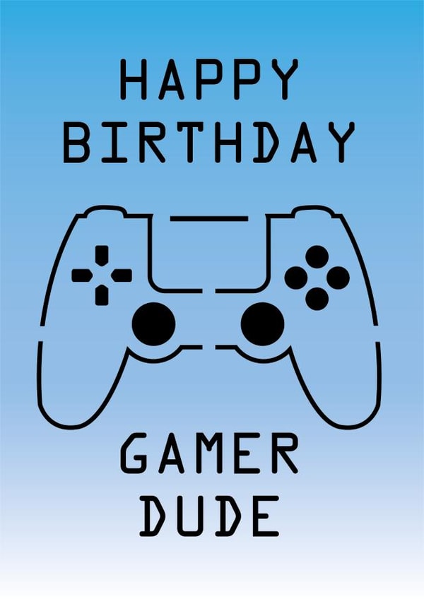 console controller Birthday Card 32032 created by Fantastical Cards