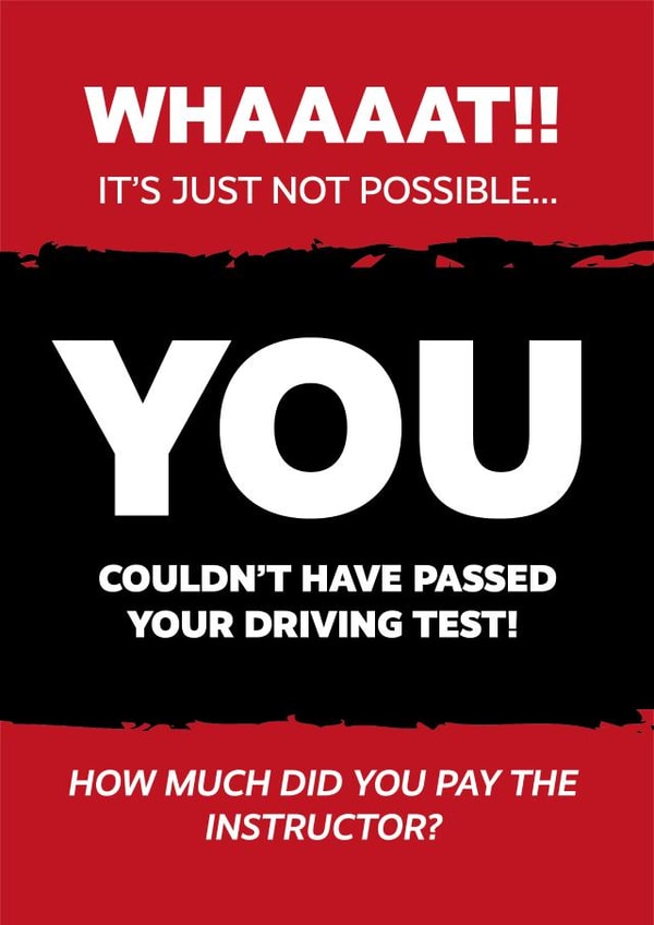 driving test Congratulations Card 32037 created by Fantastical Cards