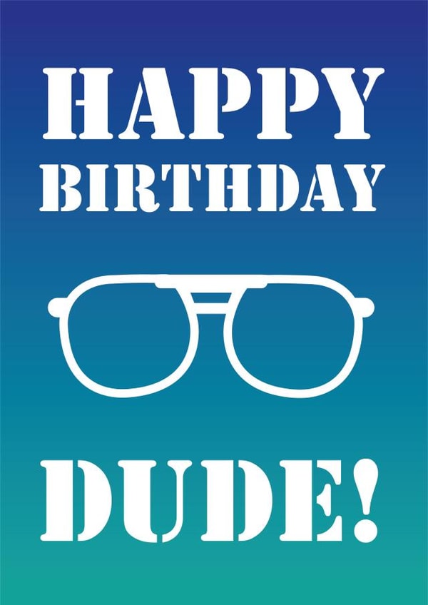 Birthday dude Card 32038 created by Fantastical Cards