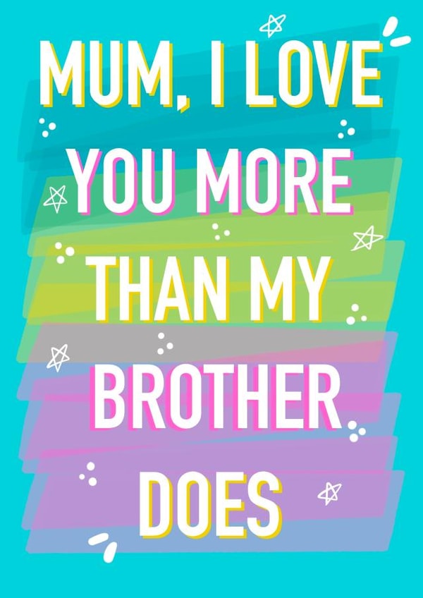 mum love Mothers Day Card 16893 created by Rude Mama