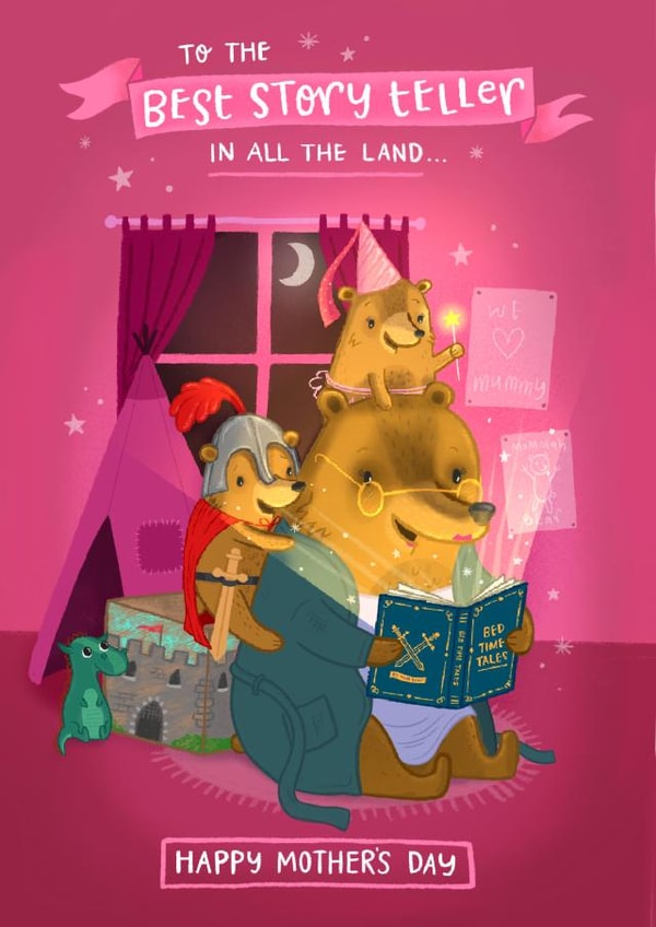 To the Best Story Teller created by Blue Kiwi Design